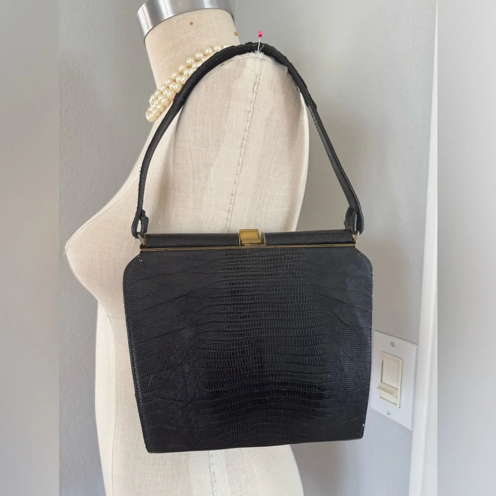 Vintage Lizard Handbag Expandable - Picture 12 of 12
